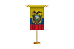 厄瓜多尔礼仪旗帜矢量免费