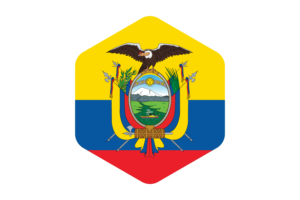 厄瓜多尔国旗圆形六边形