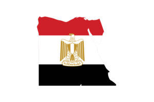 埃及地图与国旗