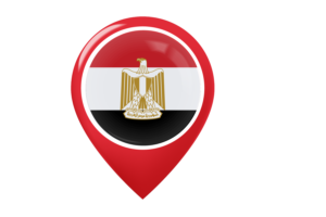 埃及国旗地图图钉图标