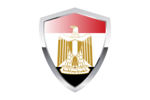 埃及国旗与尖三角形盾牌