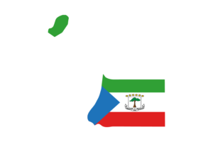 赤道几内亚地图与国旗