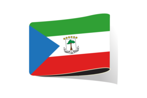 赤道几内亚国旗插图剪贴画
