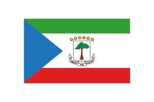 赤道几内亚国旗三角形矢量插图