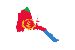 厄立特里亚地图与国旗