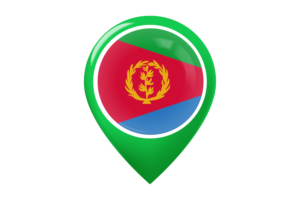 厄立特里亚国旗地图图钉图标