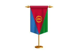 厄立特里亚国旗插图与支架