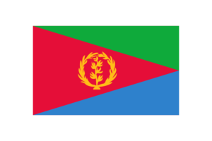 厄立特里亚国旗三角形矢量插图