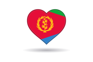 厄立特里亚旗帜心形