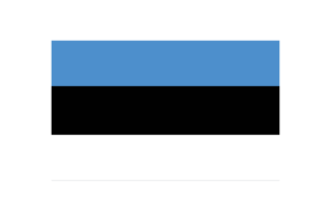 爱沙尼亚国旗三角形矢量插图