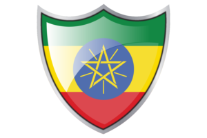 盾牌与埃塞俄比亚国旗