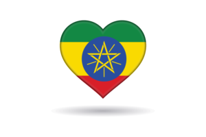 埃塞俄比亚旗帜心形