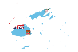 斐济地图与国旗