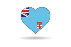 斐济旗帜心形