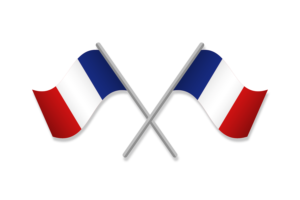 法国国旗徽章矢量免费