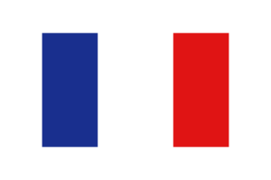 法国国旗三角形矢量插图