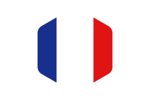 法国国旗圆形六边形