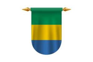 加蓬国旗标志矢量图像