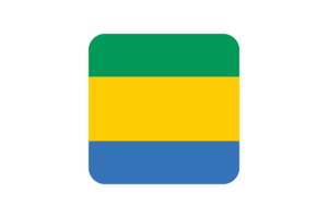 加蓬国旗方形圆形