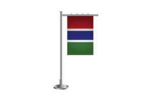 3d 冈比亚站立旗