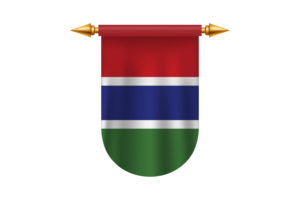 冈比亚国旗矢量图像