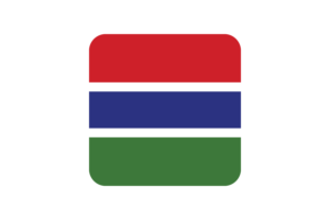 冈比亚国旗方形圆形
