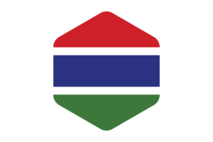 冈比亚国旗圆形六边形