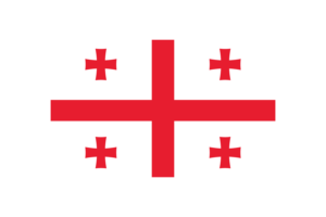 佐治亚州国旗三角形矢量插图