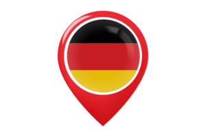 德国国旗地图图钉图标