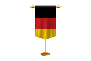 德国国旗插图与支架