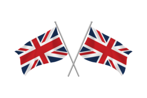 英国挥舞友谊旗帜