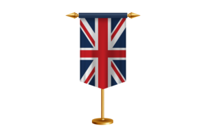 英国国旗插图与支架