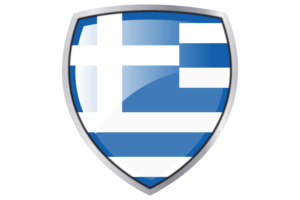 希腊国旗库什纹章盾牌