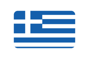 希腊国旗三角形圆形