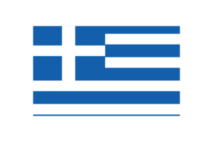 希腊国旗三角形矢量插图