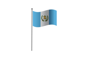 挥舞着危地马拉国旗