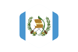 危地马拉国旗圆形六边形