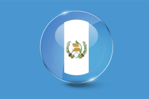 危地马拉国旗光泽圆形按钮