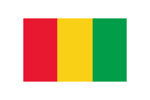 几内亚国旗三角形矢量插图