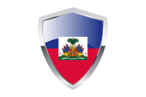 海地国旗与尖三角形盾牌