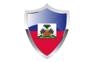 海地国旗与中世纪加热器盾