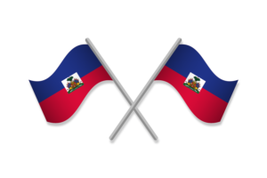 海地国旗徽章矢量免费