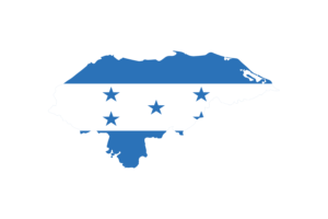 洪都拉斯地图与国旗