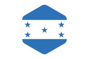 洪都拉斯国旗圆形六边形
