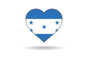 洪都拉斯旗帜心形