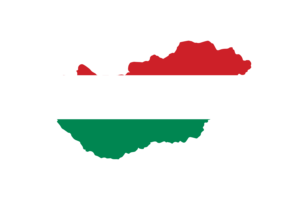 匈牙利地图与国旗