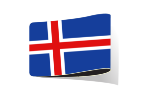 冰岛国旗插图剪贴画
