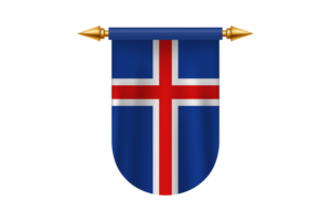 冰岛国旗矢量图像