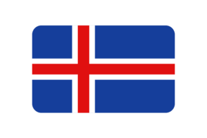 冰岛国旗三角形圆形