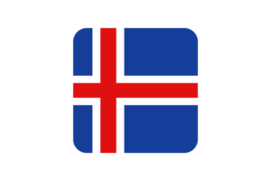 冰岛国旗方形圆形